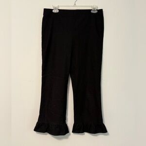 Jules & Leopold Black Ruffle Leggings